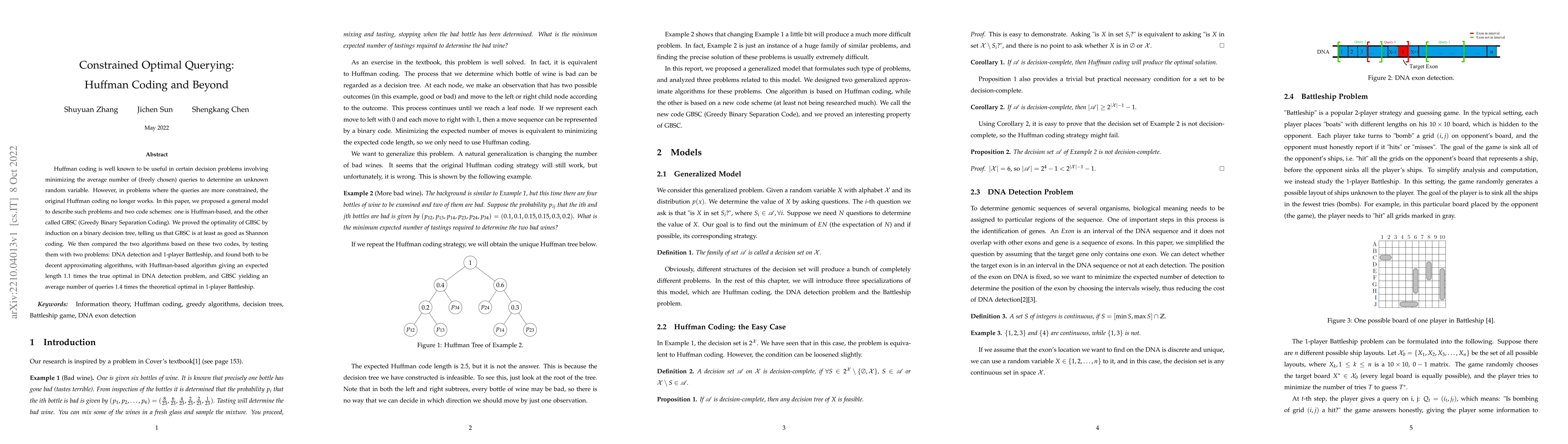 Thumbnail for Constrained Optimal Querying: Huffman Coding and Beyond