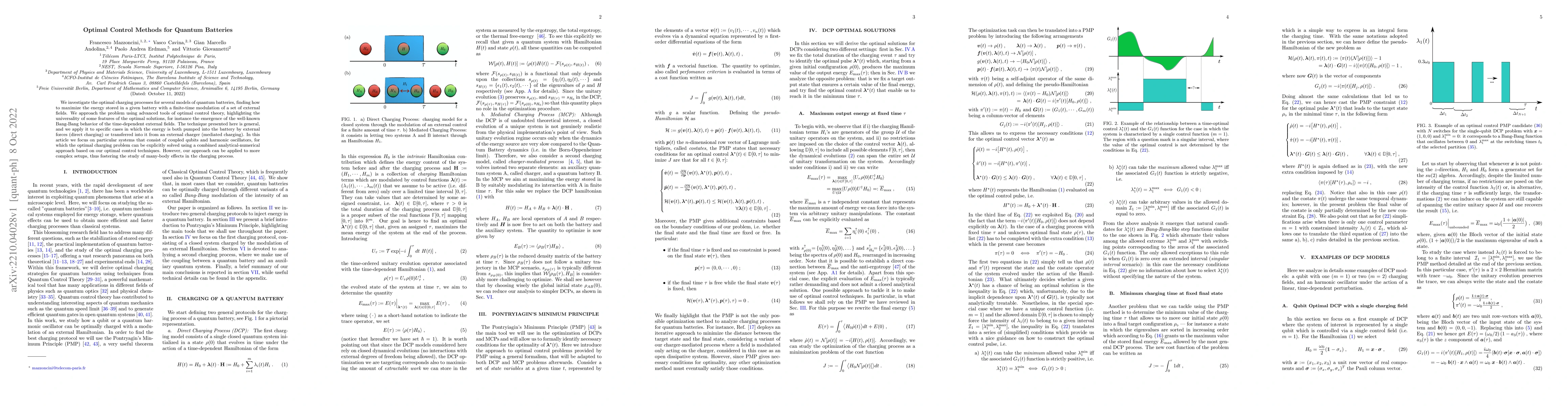 Thumbnail for Optimal Control Methods for Quantum Batteries