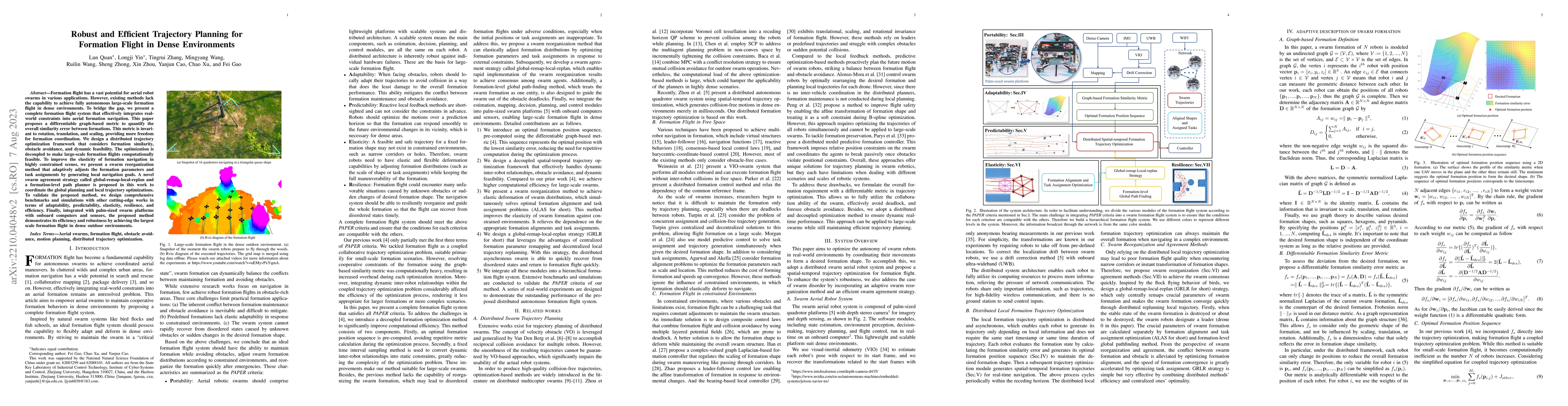 Thumbnail for Robust and Efficient Trajectory Planning for Formation Flight in Dense
  Environments