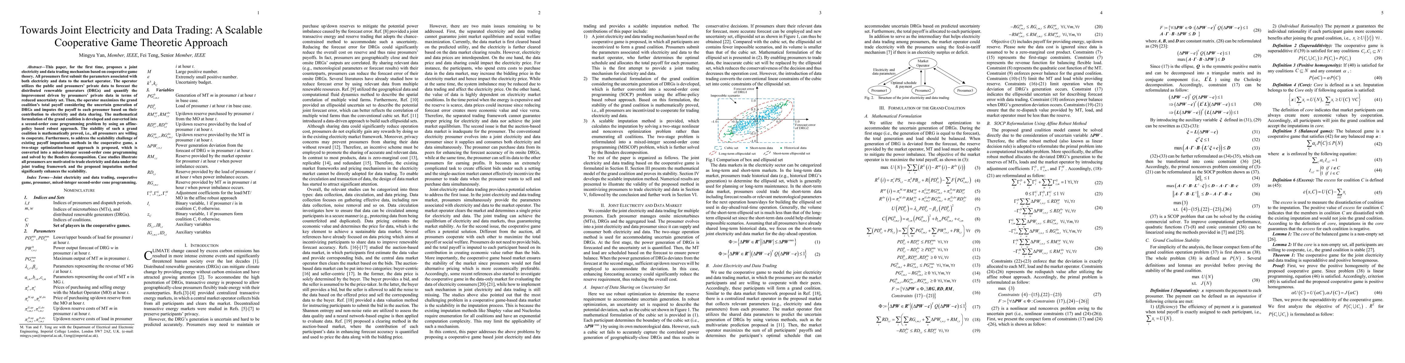 Thumbnail for Towards Joint Electricity and Data Trading: A Scalable Cooperative Game
  Theoretic Approach