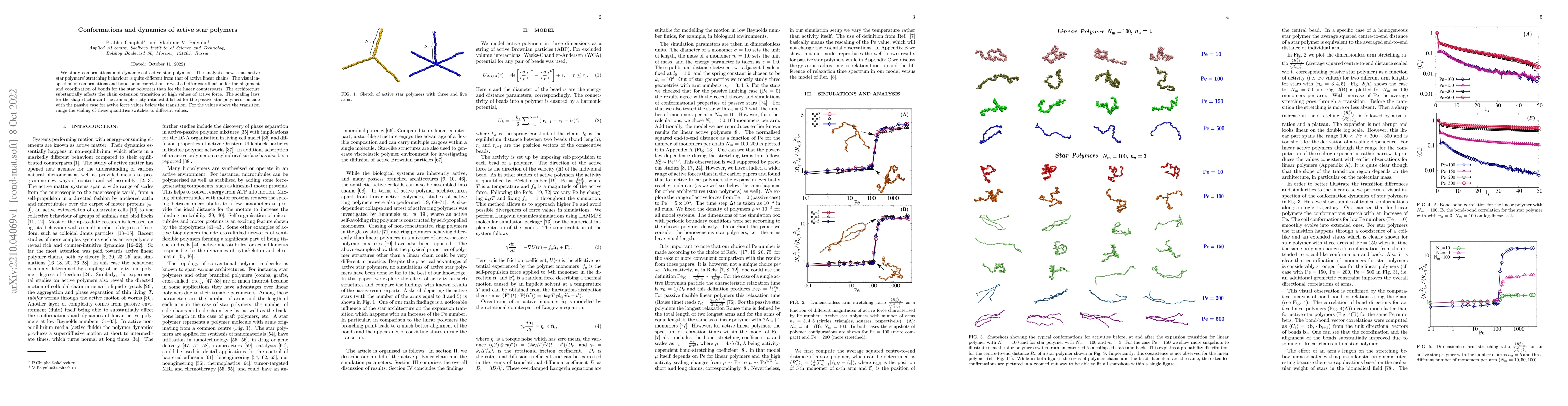 Thumbnail for Conformations and dynamics of active star polymers