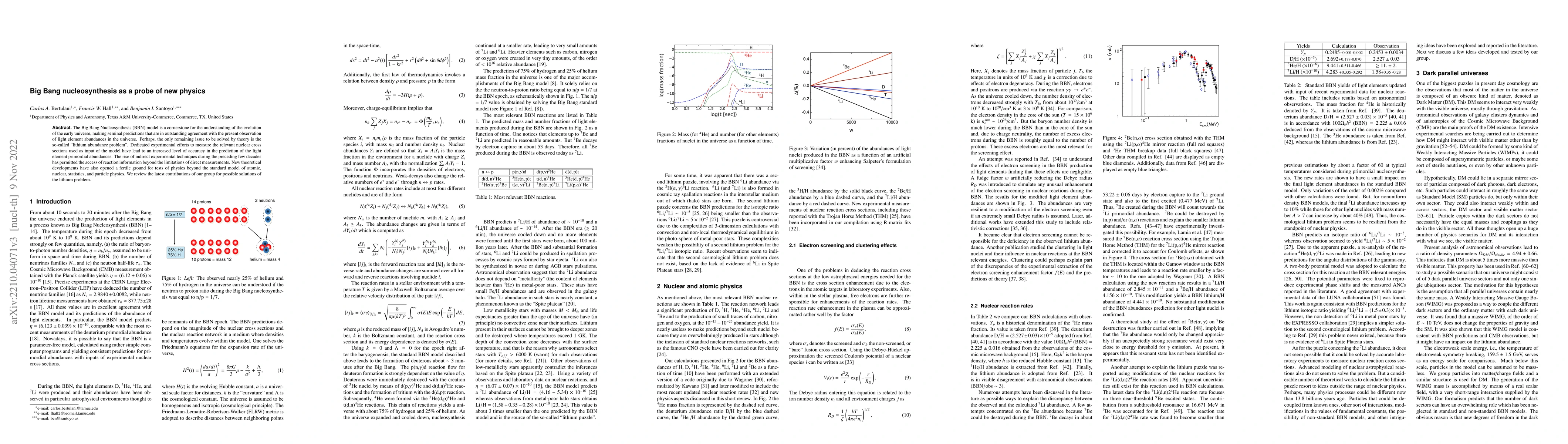 Thumbnail for Big Bang nucleosynthesis as a probe of new physics