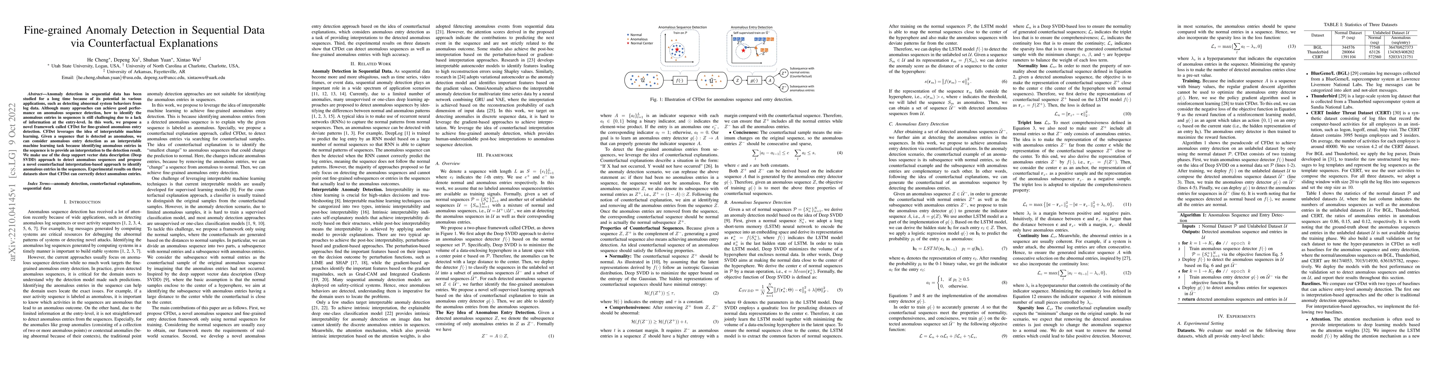 Thumbnail for Fine-grained Anomaly Detection in Sequential Data via Counterfactual
  Explanations