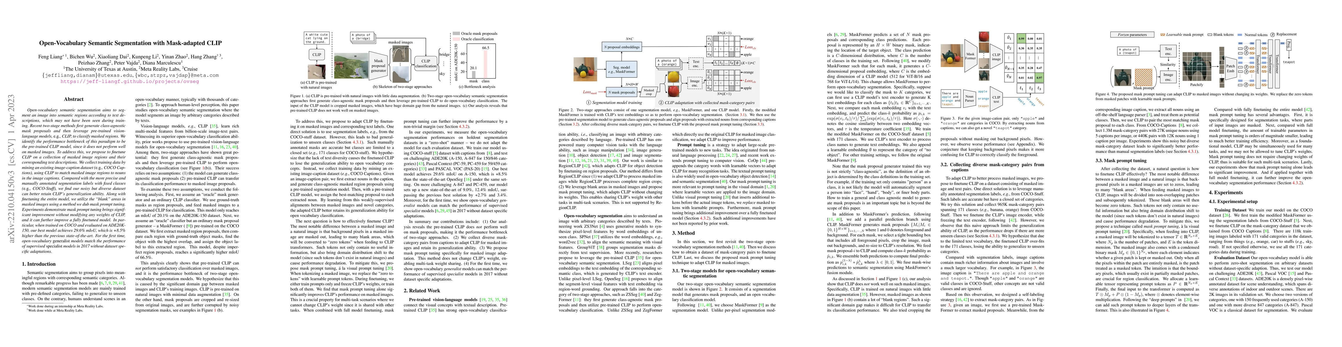 Thumbnail for Open-Vocabulary Semantic Segmentation with Mask-adapted CLIP