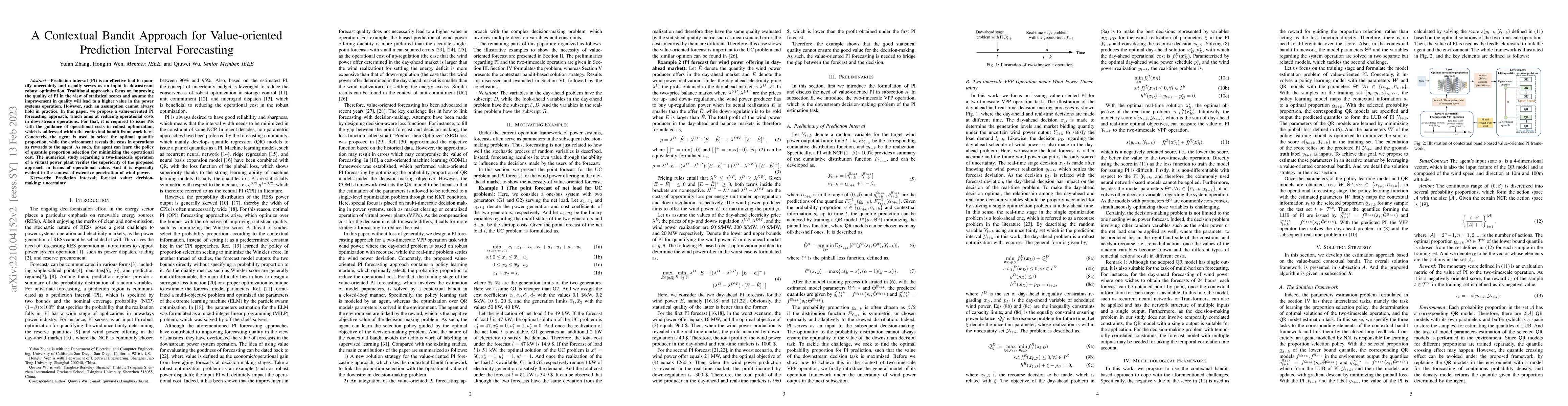 Thumbnail for A Contextual Bandit Approach for Value-oriented Prediction Interval
  Forecasting