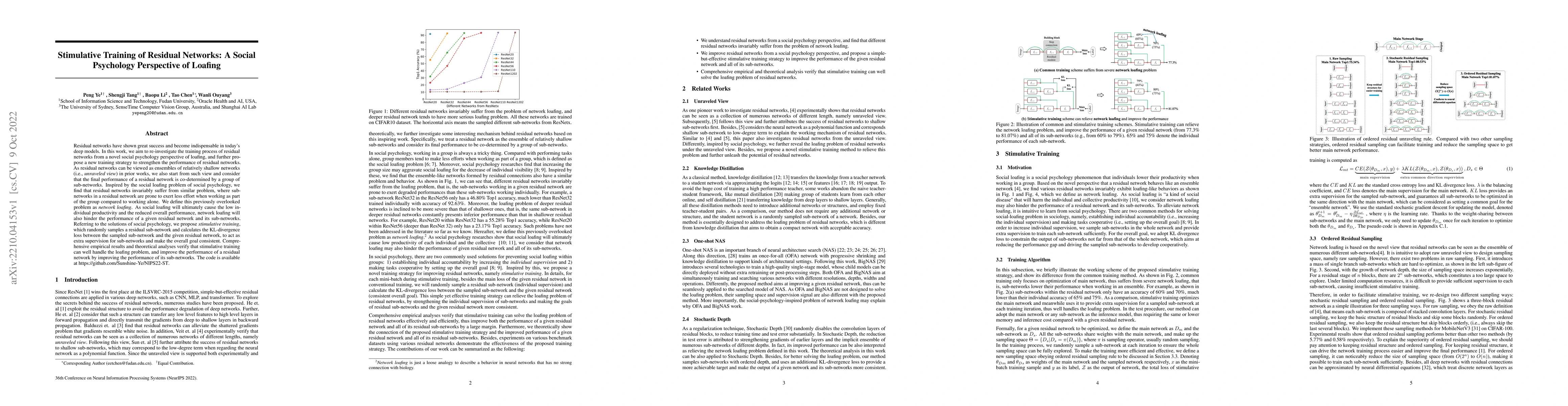 Thumbnail for Stimulative Training of Residual Networks: A Social Psychology
  Perspective of Loafing
