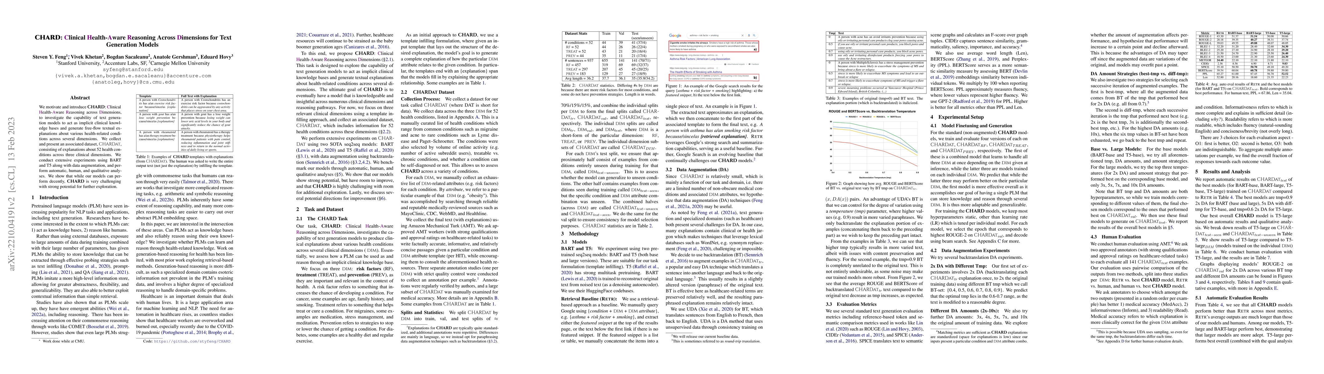 Thumbnail for CHARD: Clinical Health-Aware Reasoning Across Dimensions for Text
  Generation Models
