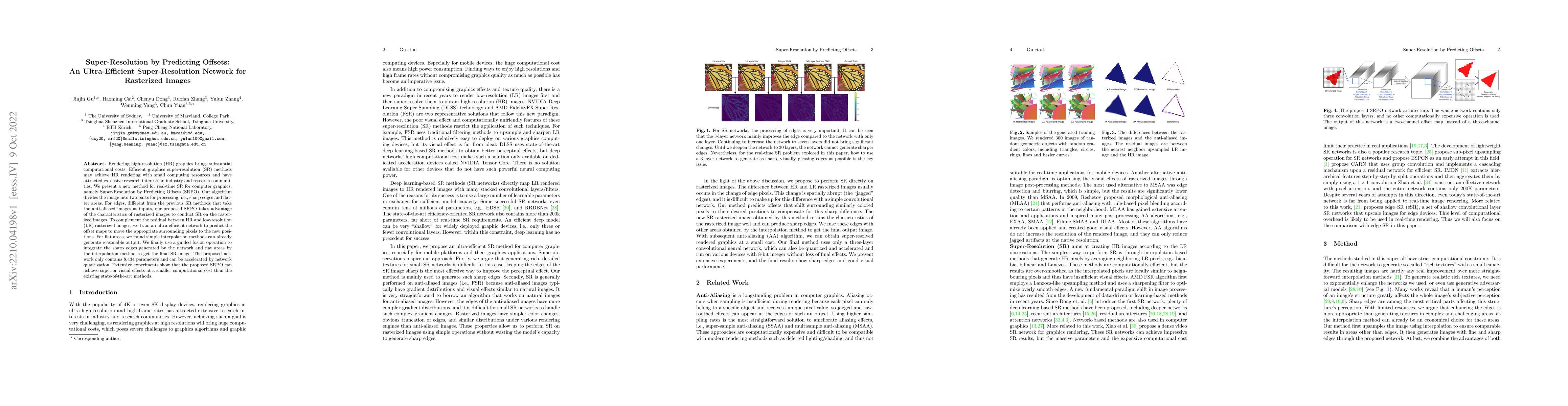 Thumbnail for Super-Resolution by Predicting Offsets: An Ultra-Efficient
  Super-Resolution Network for Rasterized Images