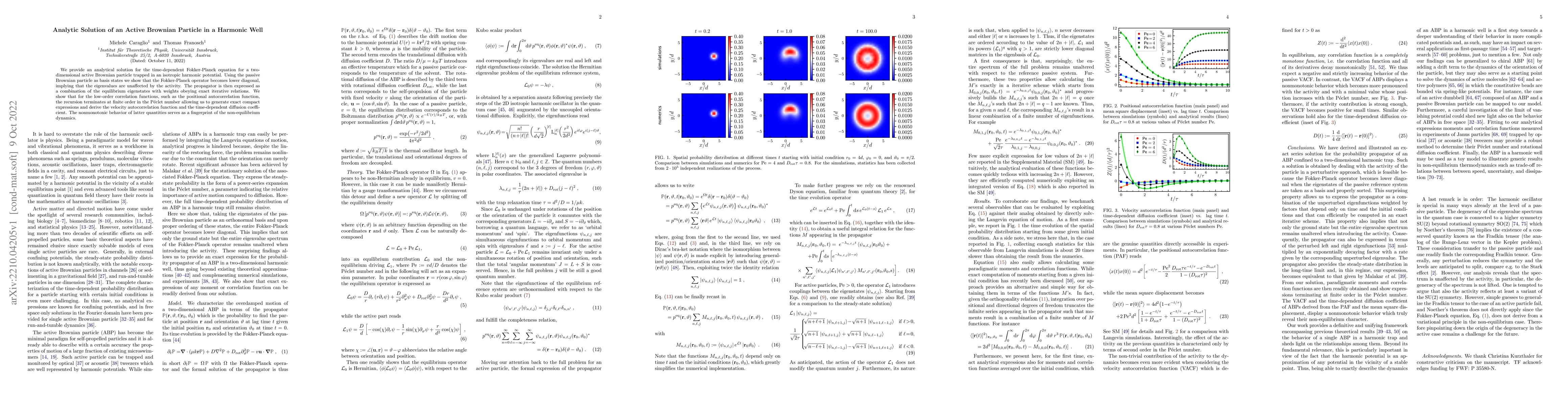 Thumbnail for Analytic Solution of an Active Brownian Particle in a Harmonic Well