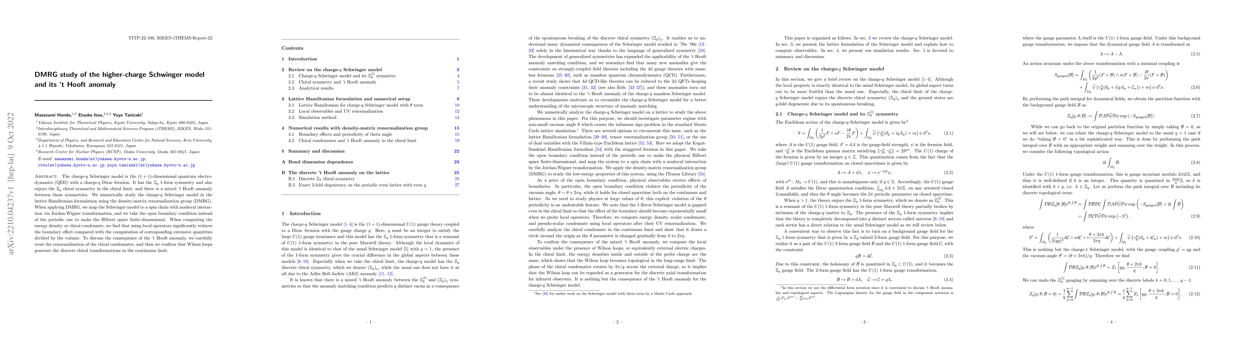 Thumbnail for DMRG study of the higher-charge Schwinger model and its 't Hooft anomaly