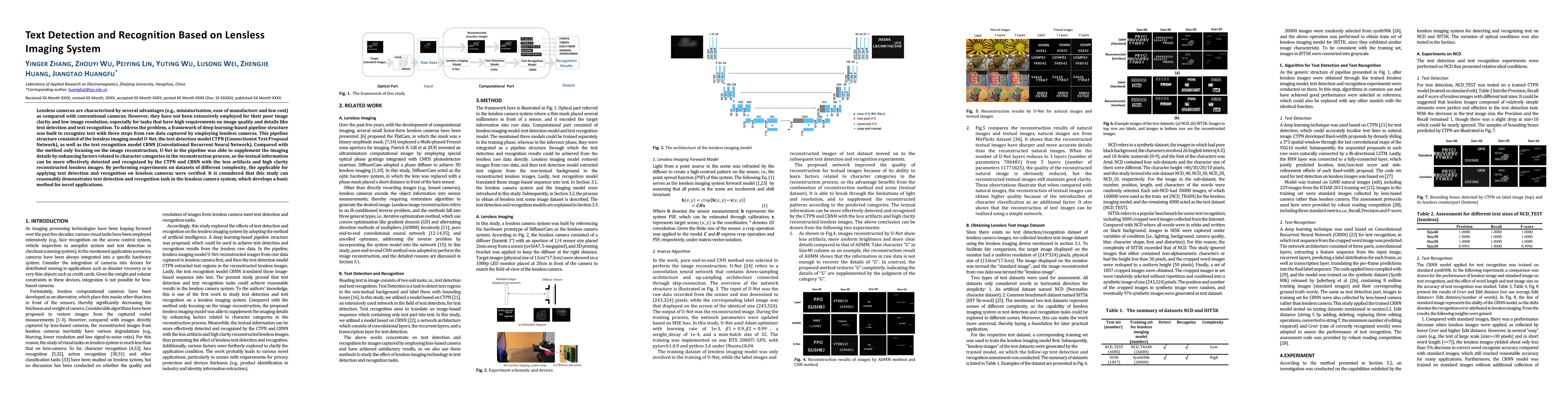 Thumbnail for Text detection and recognition based on a lensless imaging system