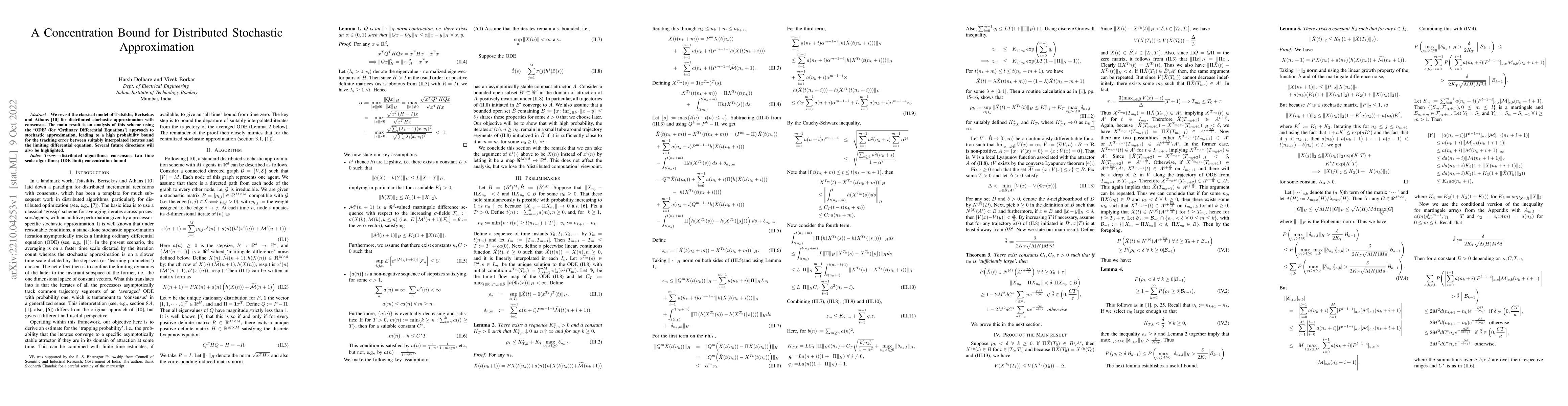 Thumbnail for A Concentration Bound for Distributed Stochastic Approximation