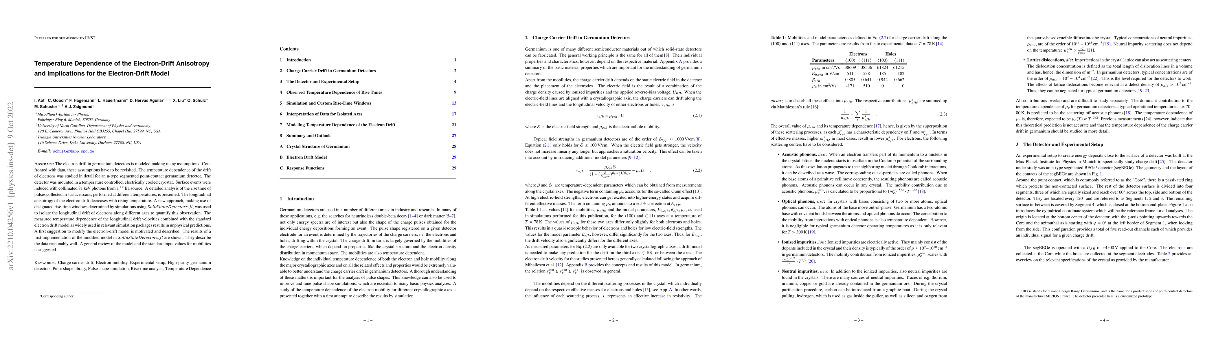 Thumbnail for Temperature Dependence of the Electron-Drift Anisotropy and Implications
  for the Electron-Drift Model