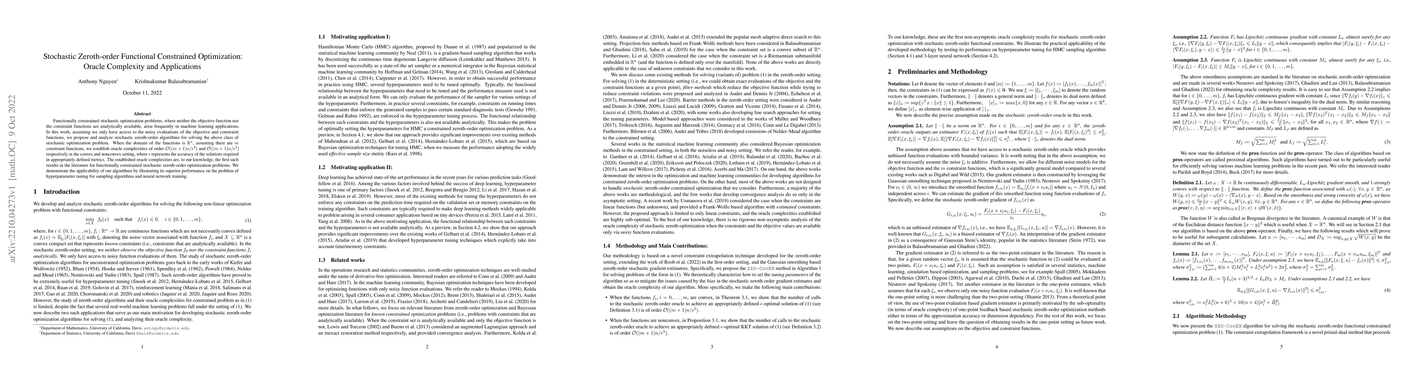 Thumbnail for Stochastic Zeroth-order Functional Constrained Optimization: Oracle
  Complexity and Applications