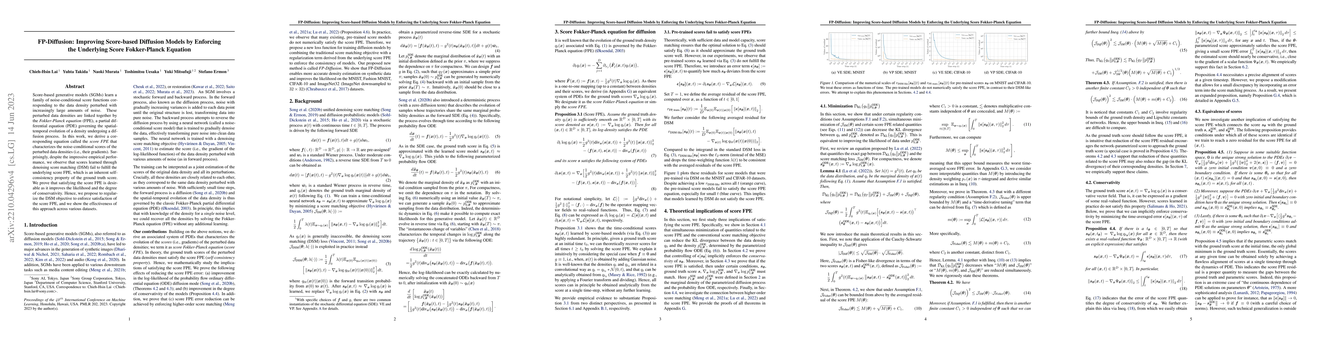 Thumbnail for FP-Diffusion: Improving Score-based Diffusion Models by Enforcing the
  Underlying Score Fokker-Planck Equation