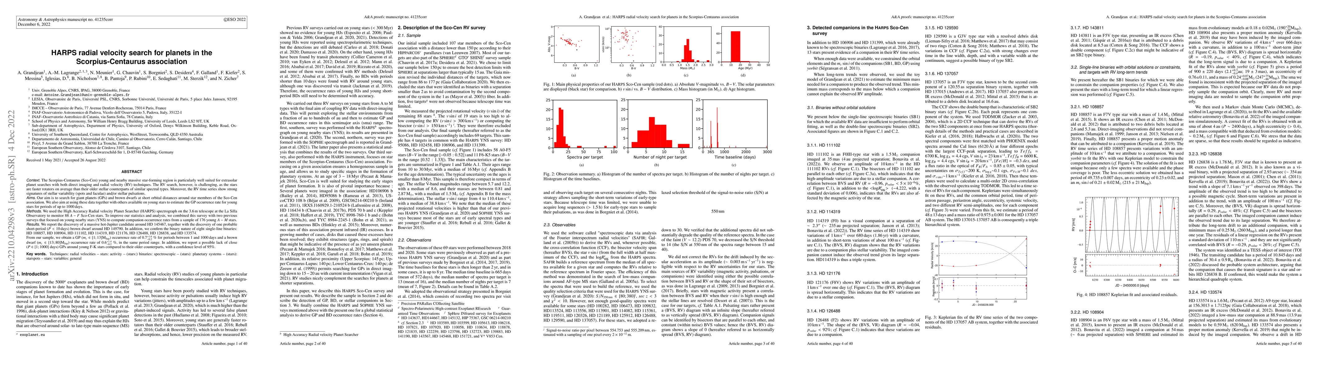Thumbnail for A HARPS radial velocity search for planets in the Scorpius-Centaurus
  association. And its combination with the HARPS and SOPHIE young nearby stars
  (YNS) surveys