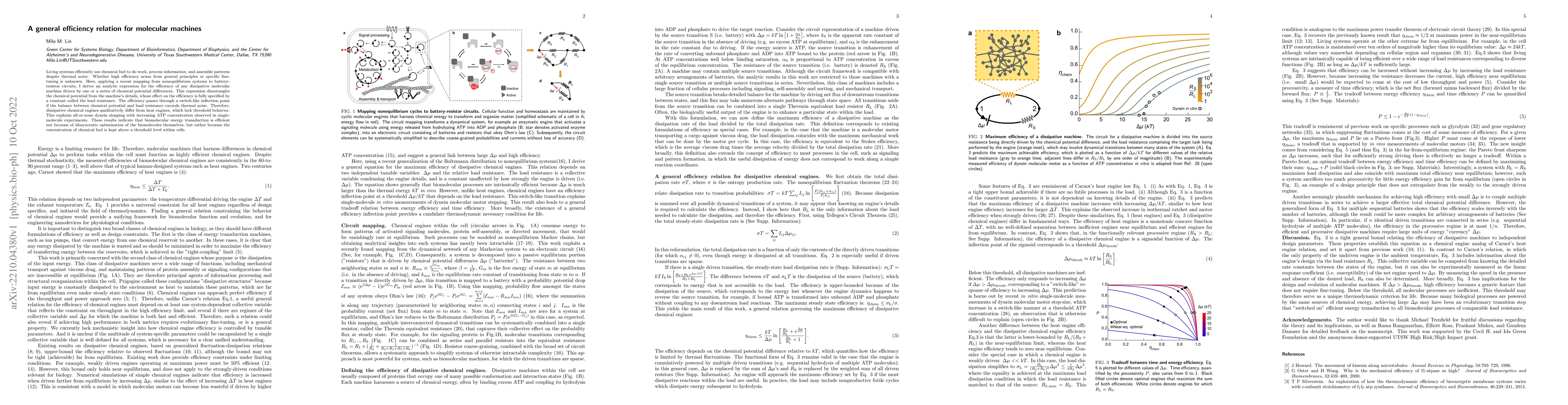 Thumbnail for A general efficiency relation for molecular machines