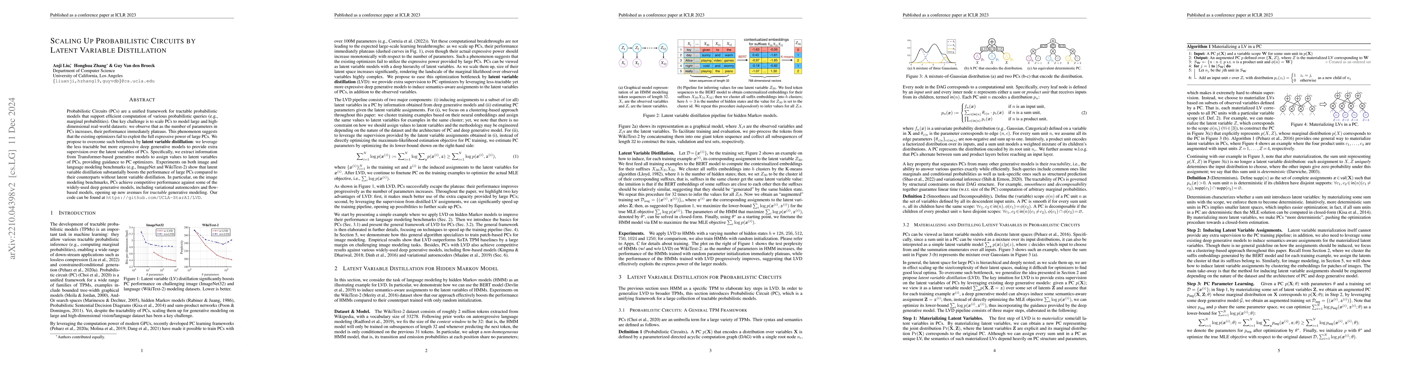 Thumbnail for Scaling Up Probabilistic Circuits by Latent Variable Distillation