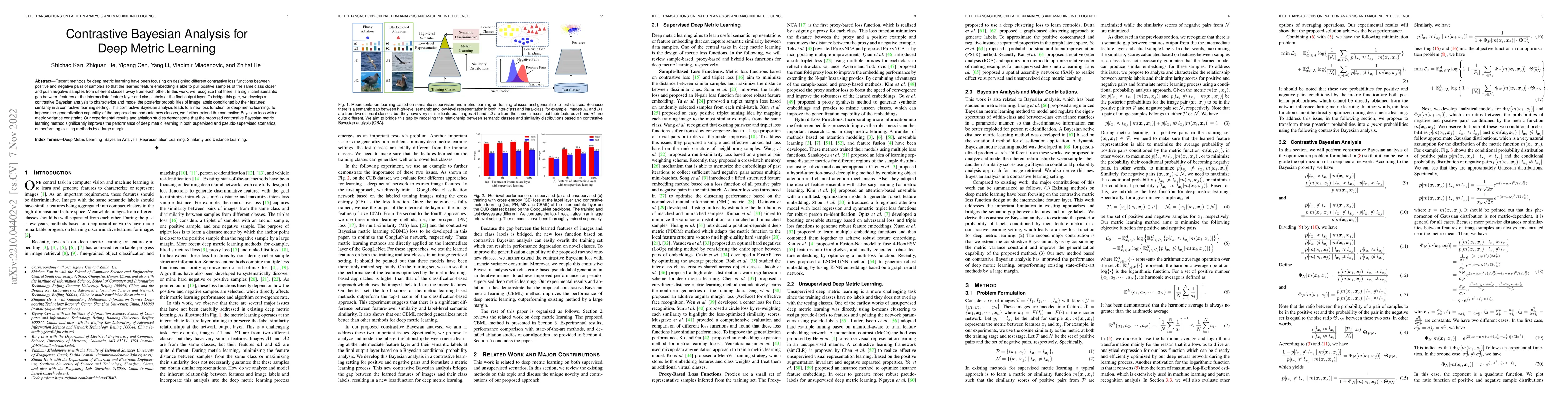Thumbnail for Contrastive Bayesian Analysis for Deep Metric Learning