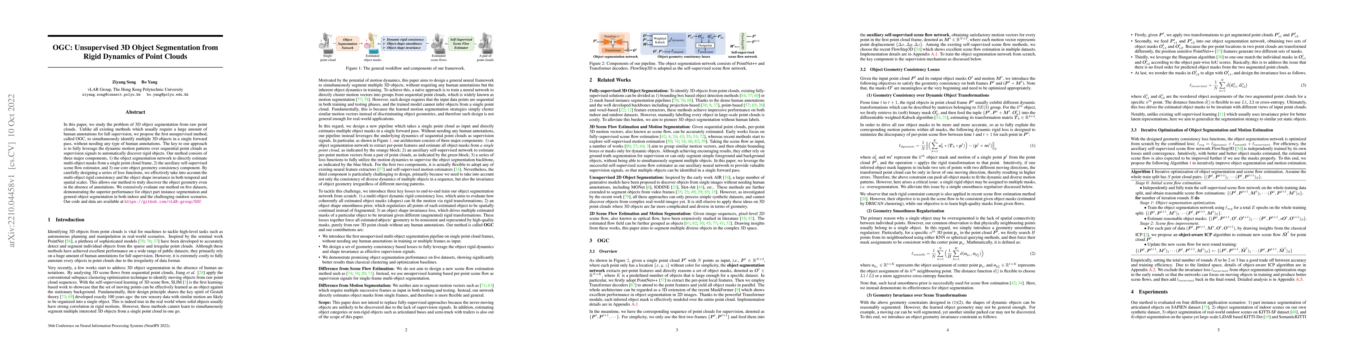Thumbnail for OGC: Unsupervised 3D Object Segmentation from Rigid Dynamics of Point
  Clouds