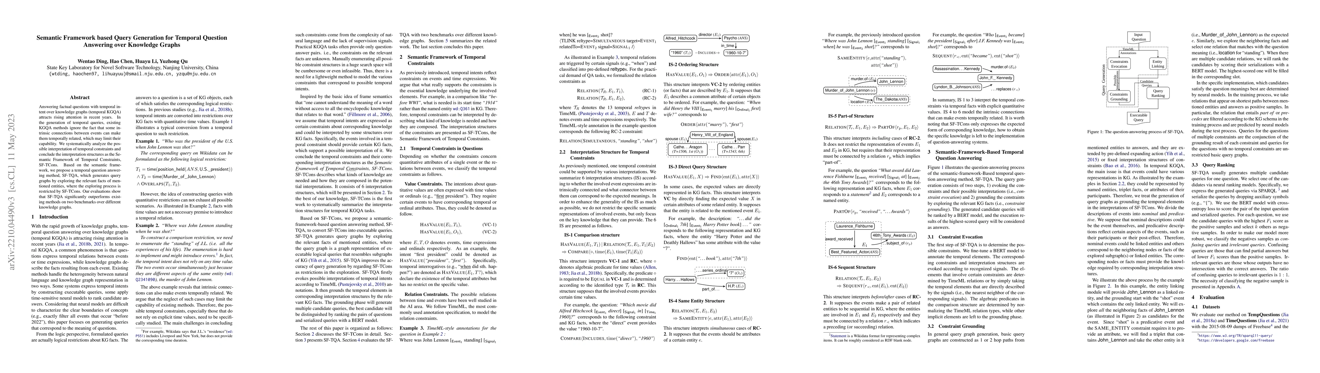 Thumbnail for Semantic Framework based Query Generation for Temporal Question
  Answering over Knowledge Graphs