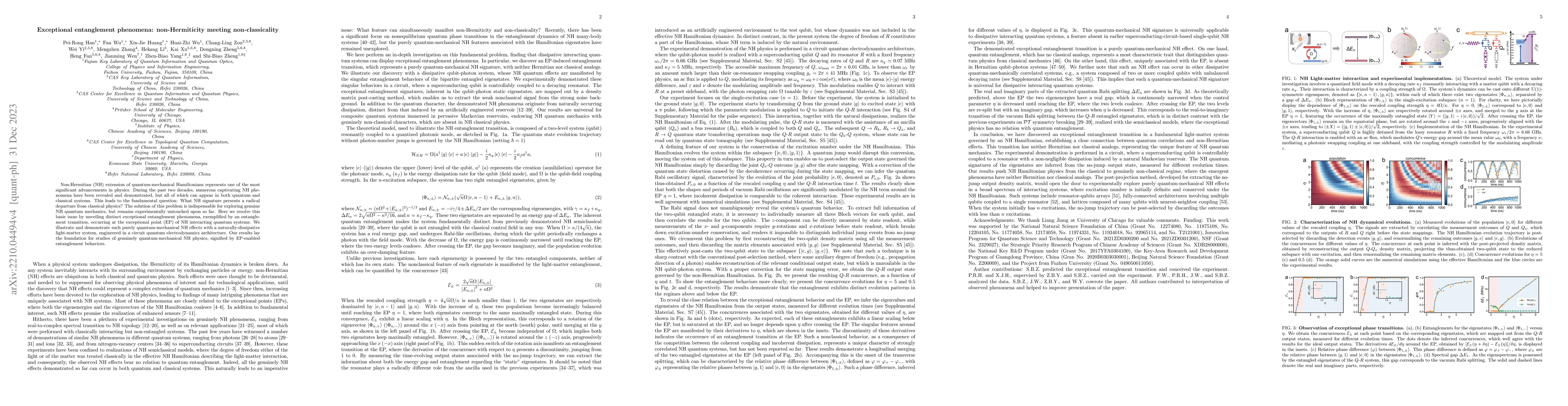 Thumbnail for Exceptional entanglement phenomena: non-Hermiticity meeting
  non-classicality