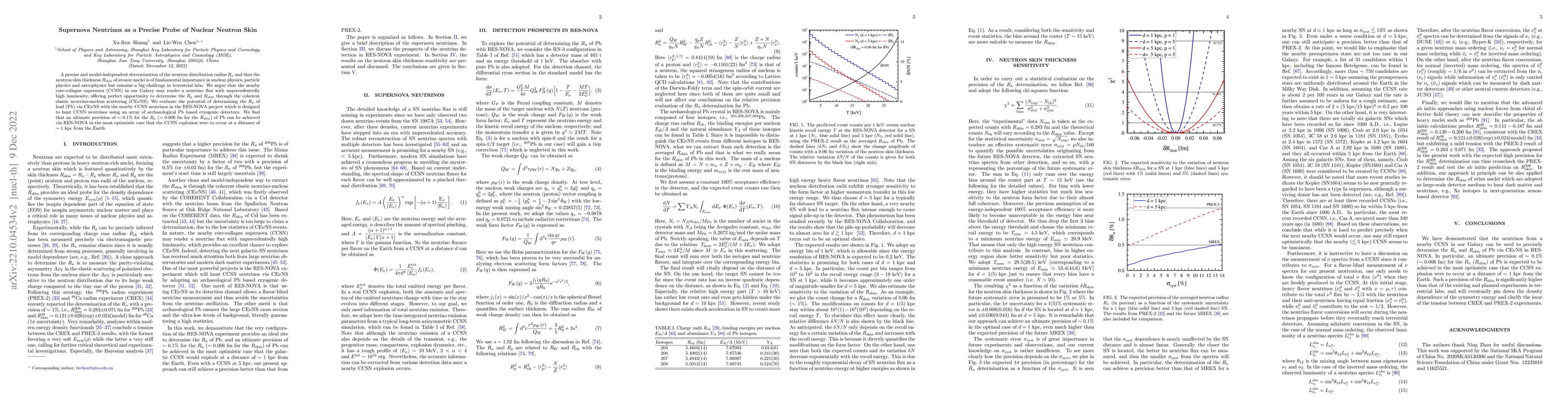 Thumbnail for Supernova Neutrinos as a Precise Probe of Nuclear Neutron Skin