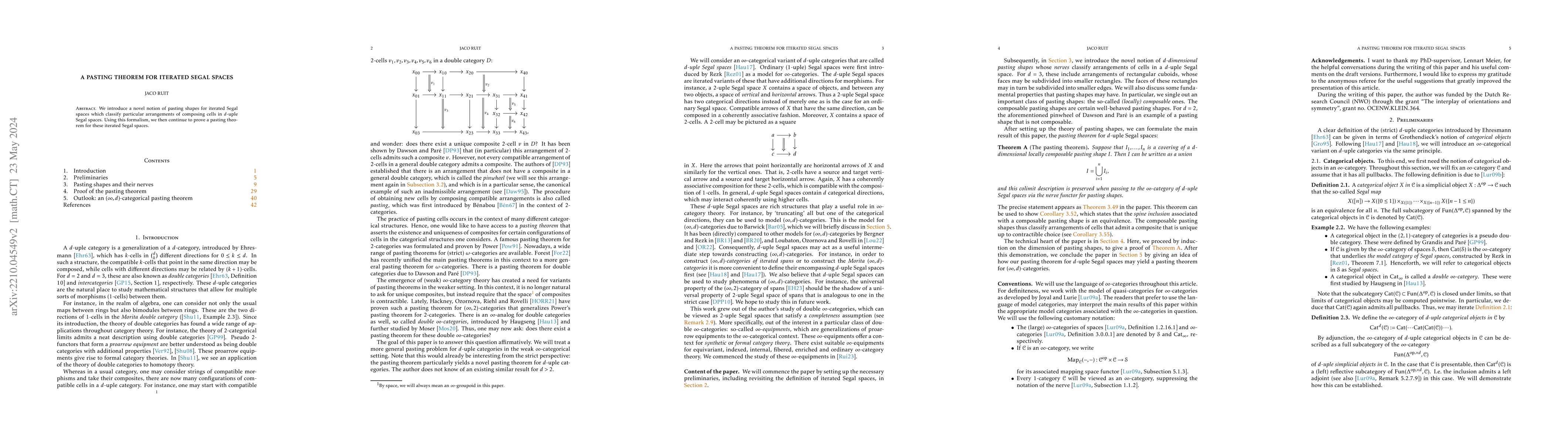 Thumbnail for A pasting theorem for iterated Segal spaces