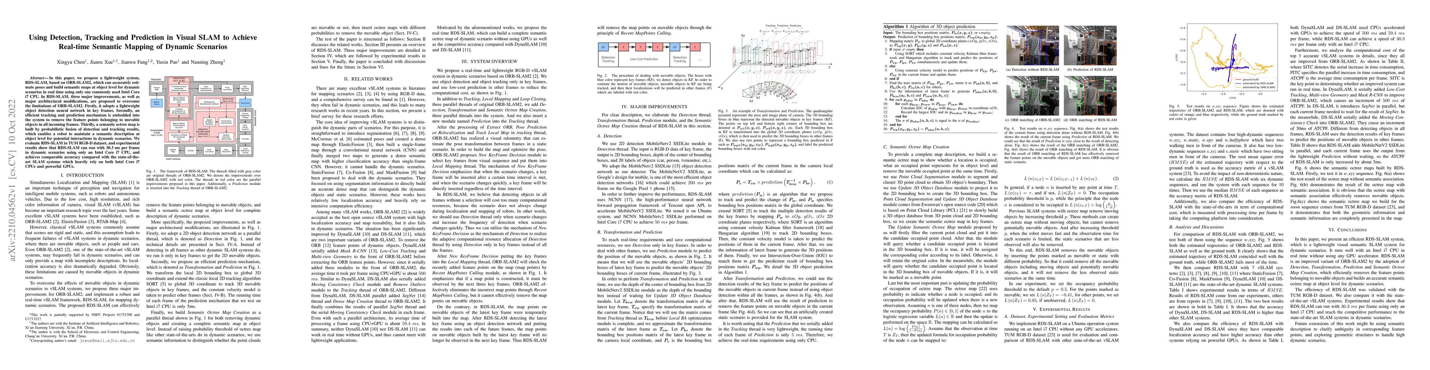 Thumbnail for Using Detection, Tracking and Prediction in Visual SLAM to Achieve
  Real-time Semantic Mapping of Dynamic Scenarios