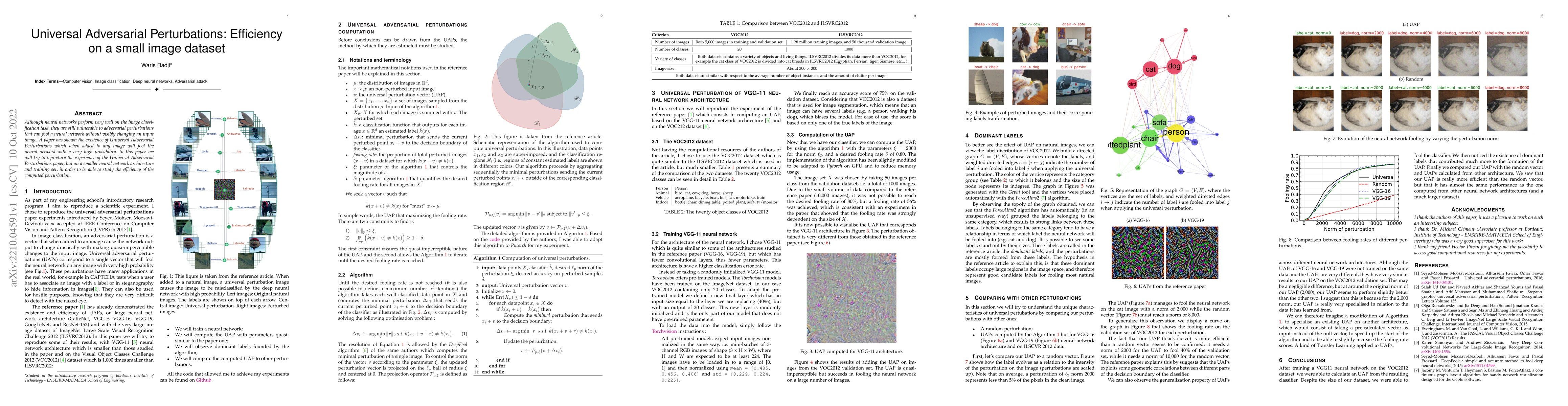 Thumbnail for Universal Adversarial Perturbations: Efficiency on a small image dataset