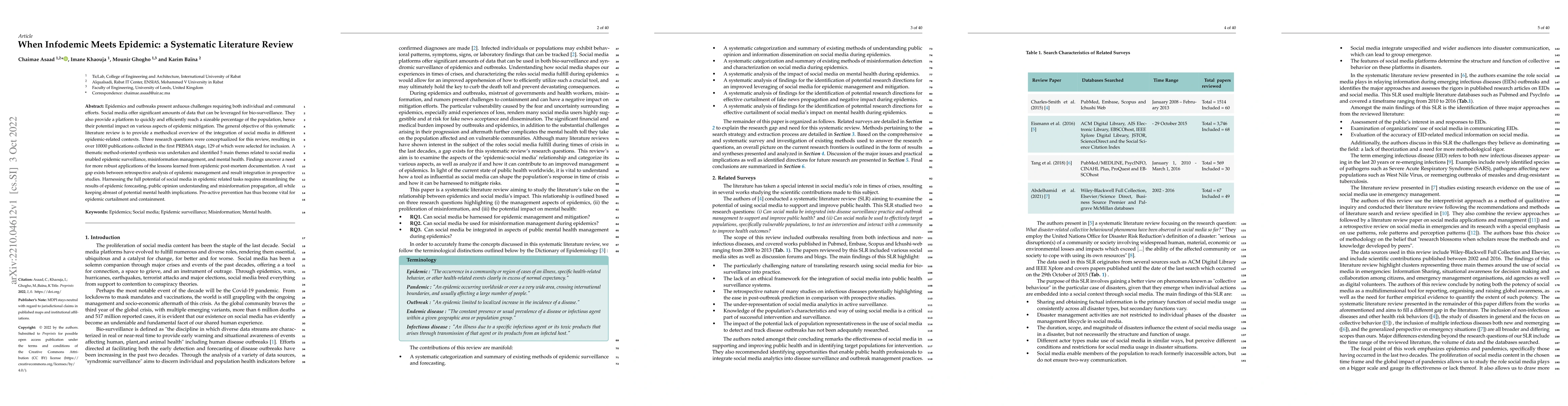 Thumbnail for When Infodemic Meets Epidemic: a Systematic Literature Review
