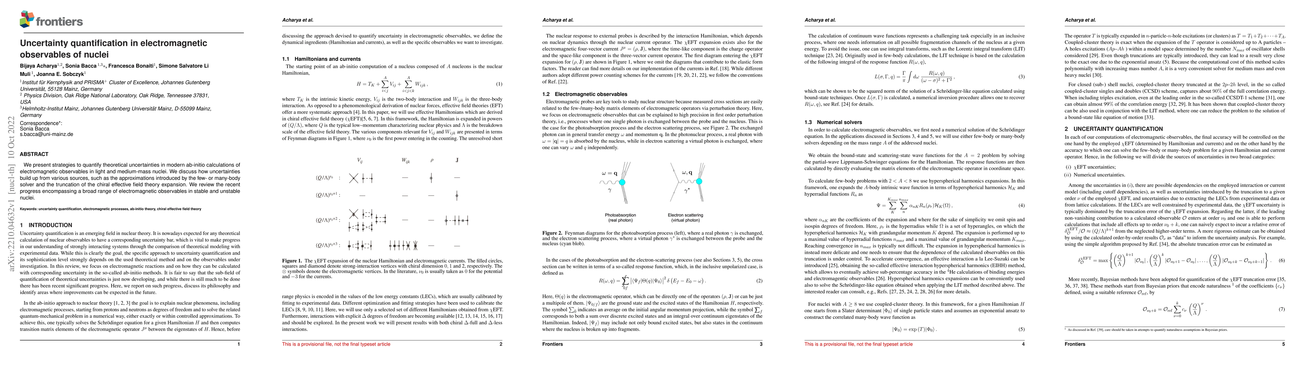 Thumbnail for Uncertainty quantification in electromagnetic observables of nuclei