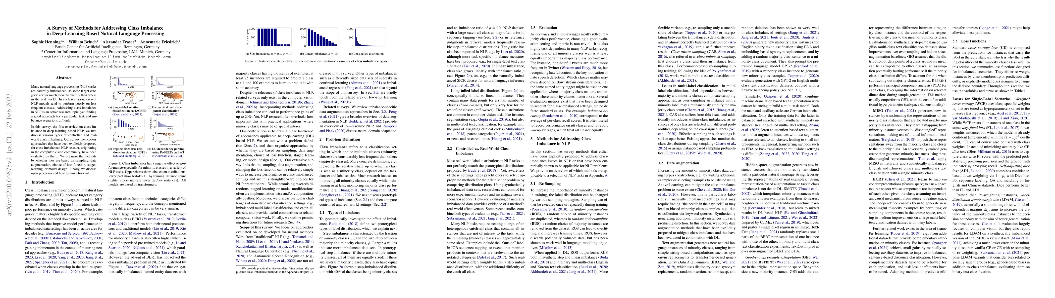 Thumbnail for A Survey of Methods for Addressing Class Imbalance in Deep-Learning
  Based Natural Language Processing