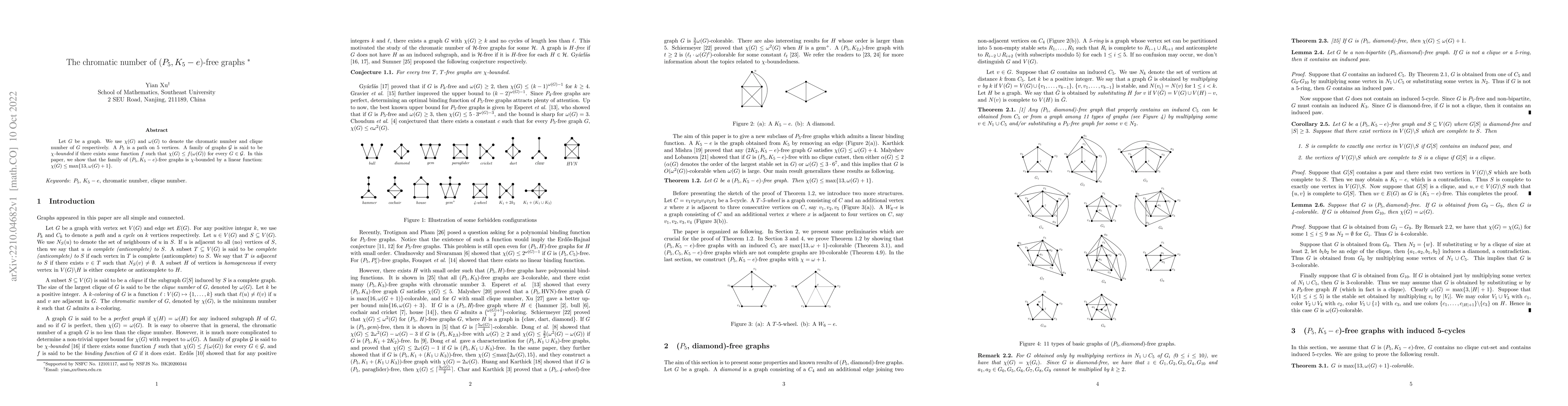 Thumbnail for The chromatic number of ($P_{5}, K_{5}-e$)-free graphs