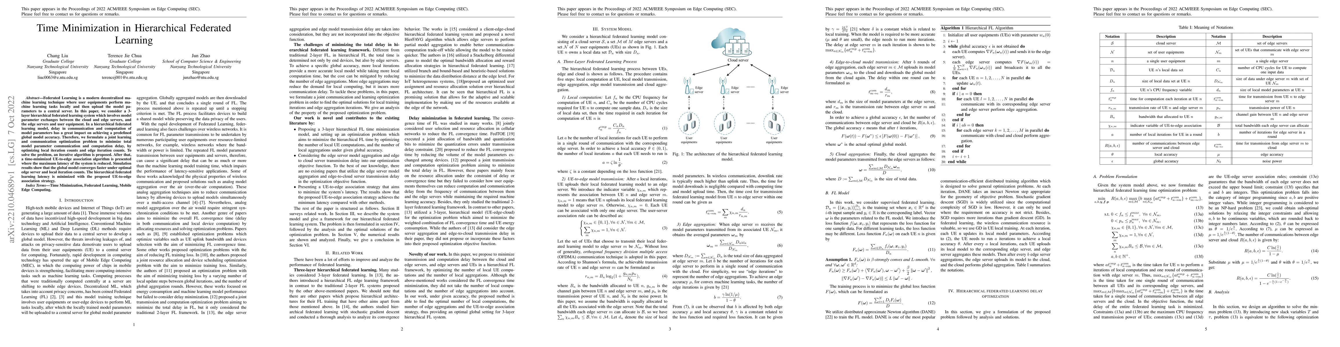 Thumbnail for Time Minimization in Hierarchical Federated Learning