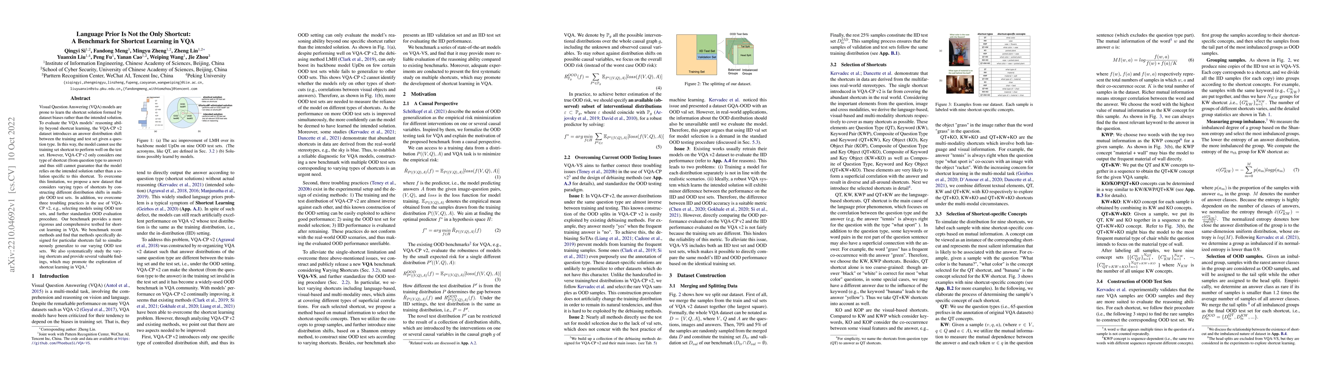 Thumbnail for Language Prior Is Not the Only Shortcut: A Benchmark for Shortcut
  Learning in VQA