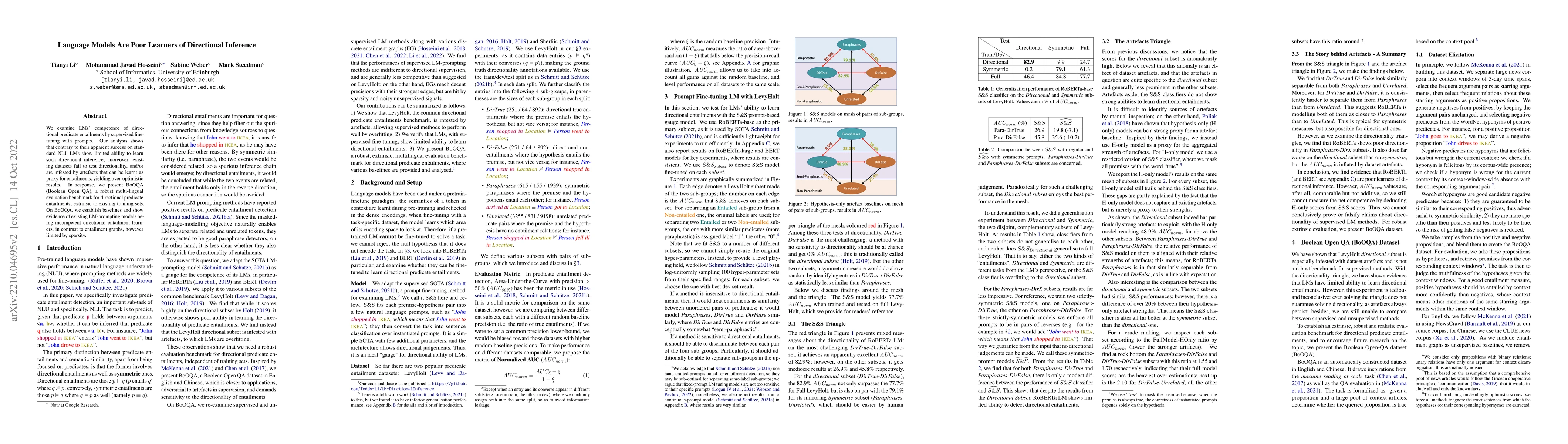 Thumbnail for Language Models Are Poor Learners of Directional Inference