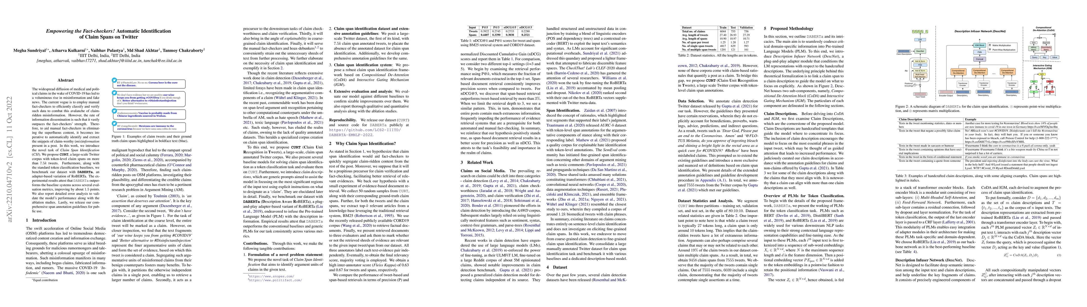 Thumbnail for Empowering the Fact-checkers! Automatic Identification of Claim Spans on
  Twitter