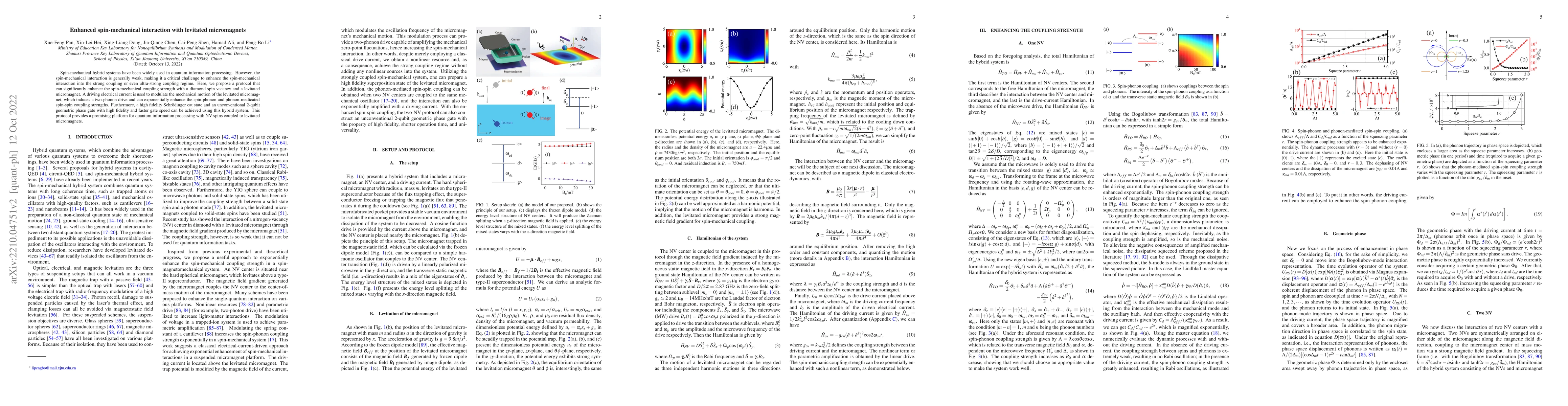 Thumbnail for Enhanced spin-mechanical interaction with levitated micromagnets
