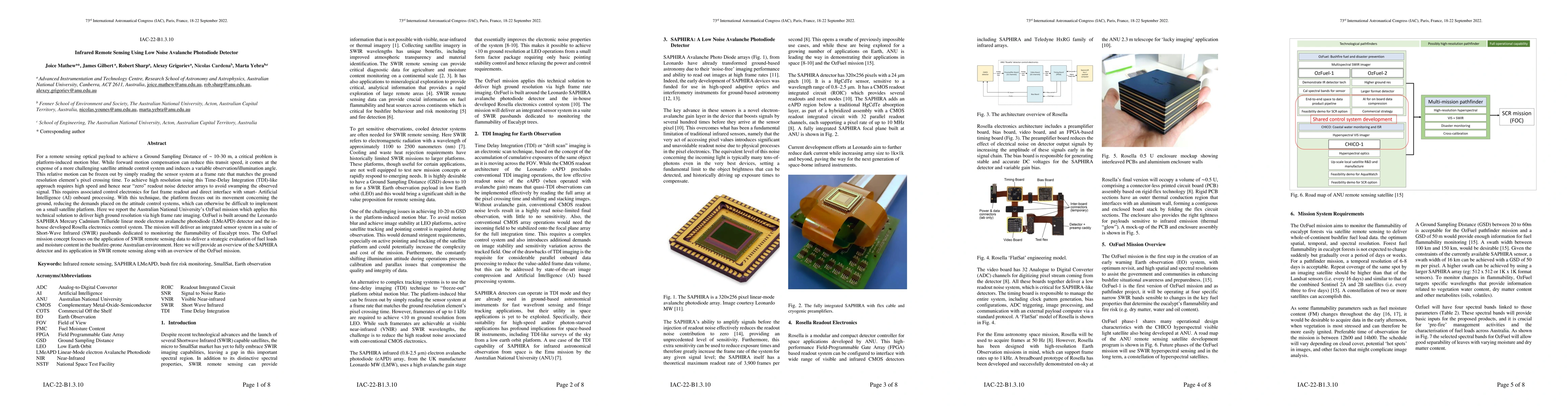 Thumbnail for Infrared Remote Sensing Using Low Noise Avalanche Photodiode Detector