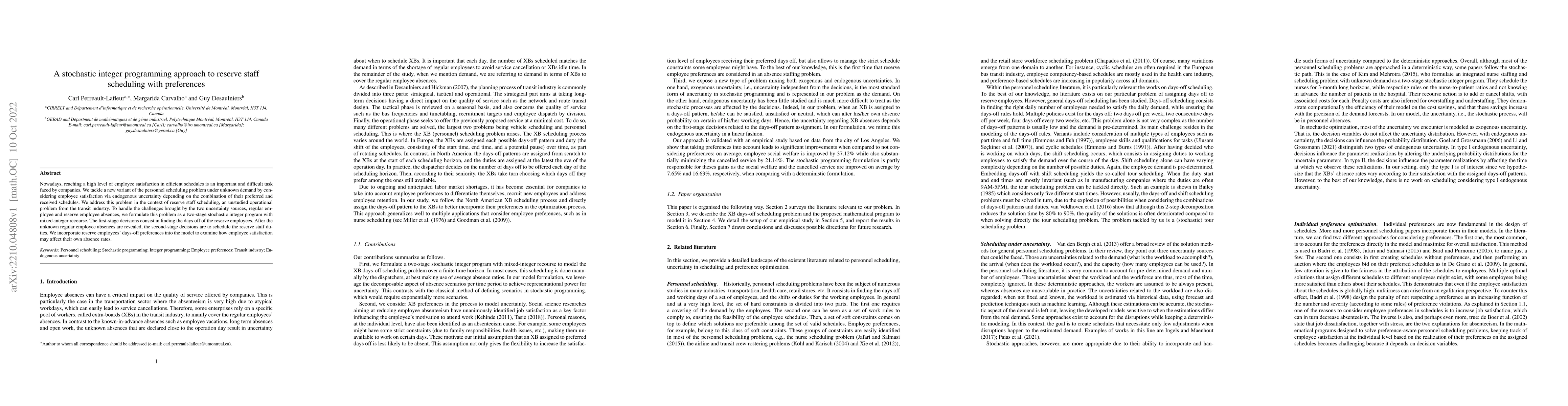Thumbnail for A stochastic integer programming approach to reserve staff scheduling
  with preferences