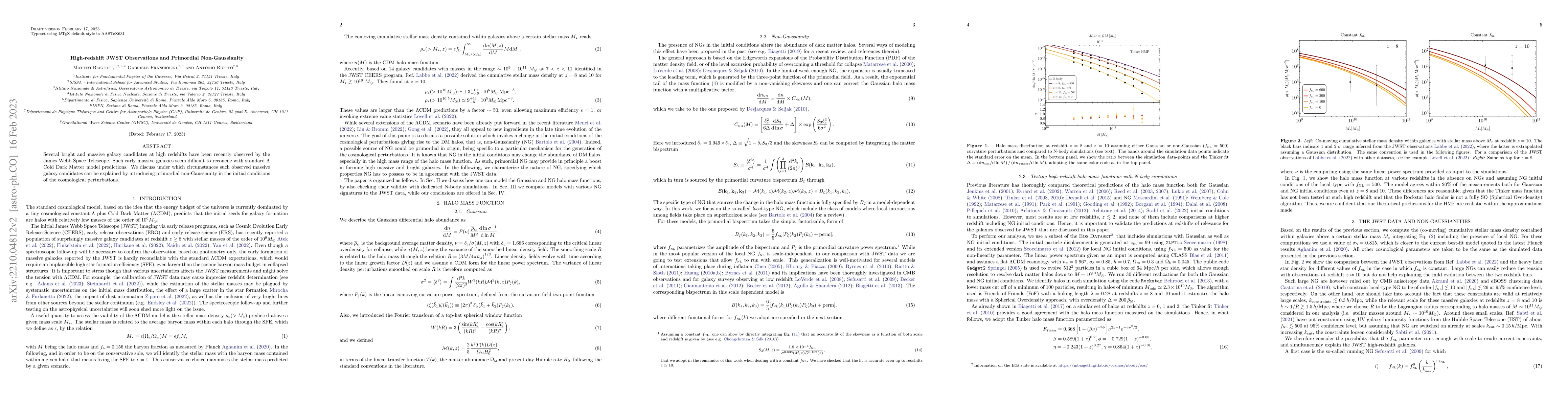 Thumbnail for High-redshift JWST Observations and Primordial Non-Gaussianity