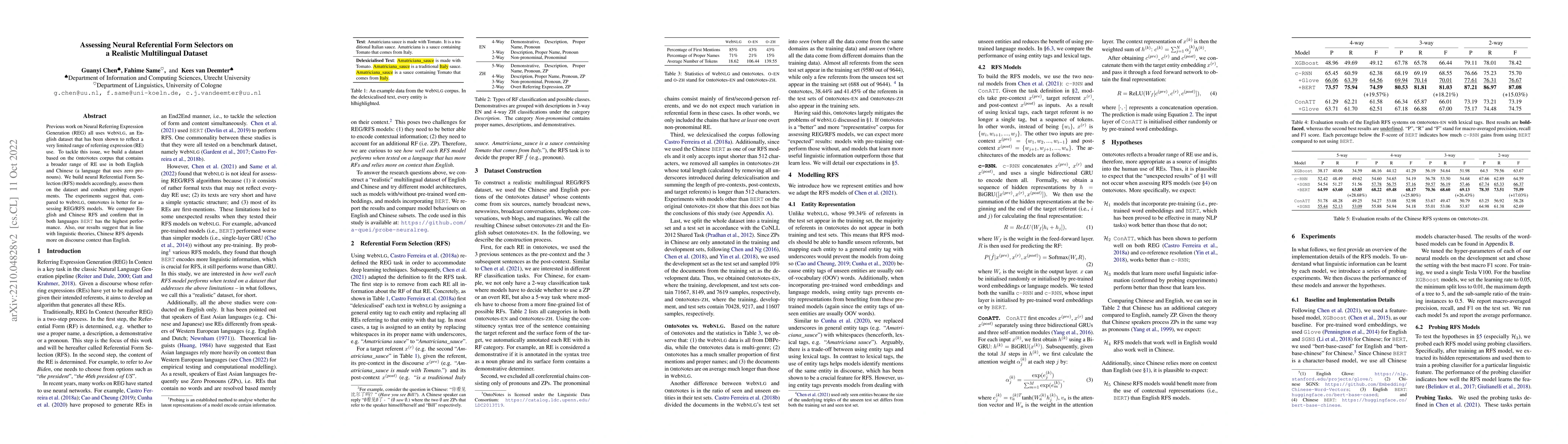 Thumbnail for Assessing Neural Referential Form Selectors on a Realistic Multilingual
  Dataset