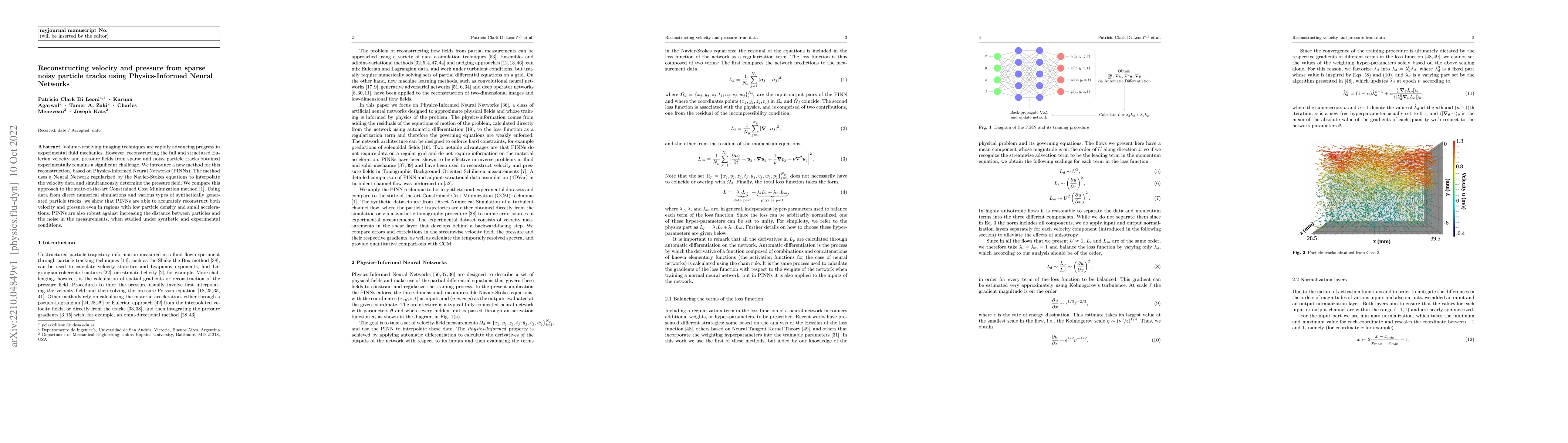 Thumbnail for Reconstructing velocity and pressure from sparse noisy particle tracks
  using Physics-Informed Neural Networks