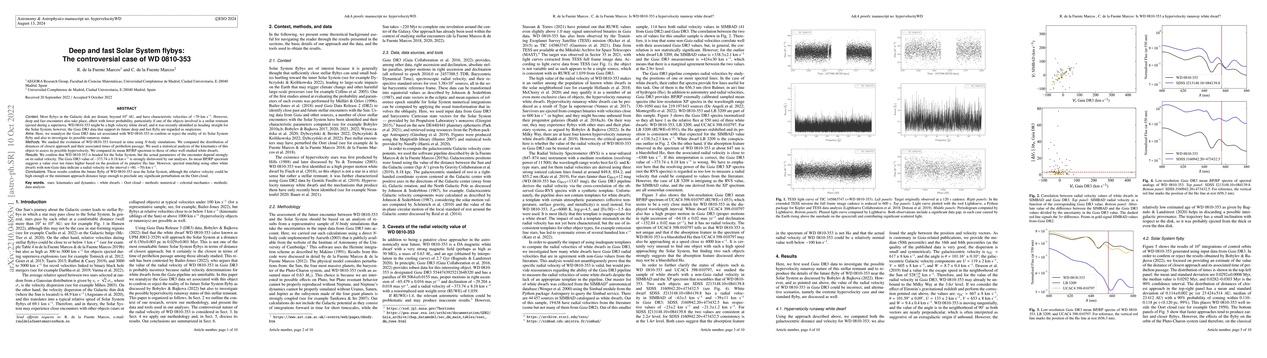 Thumbnail for Deep and fast Solar System flybys: The controversial case of WD 0810-353