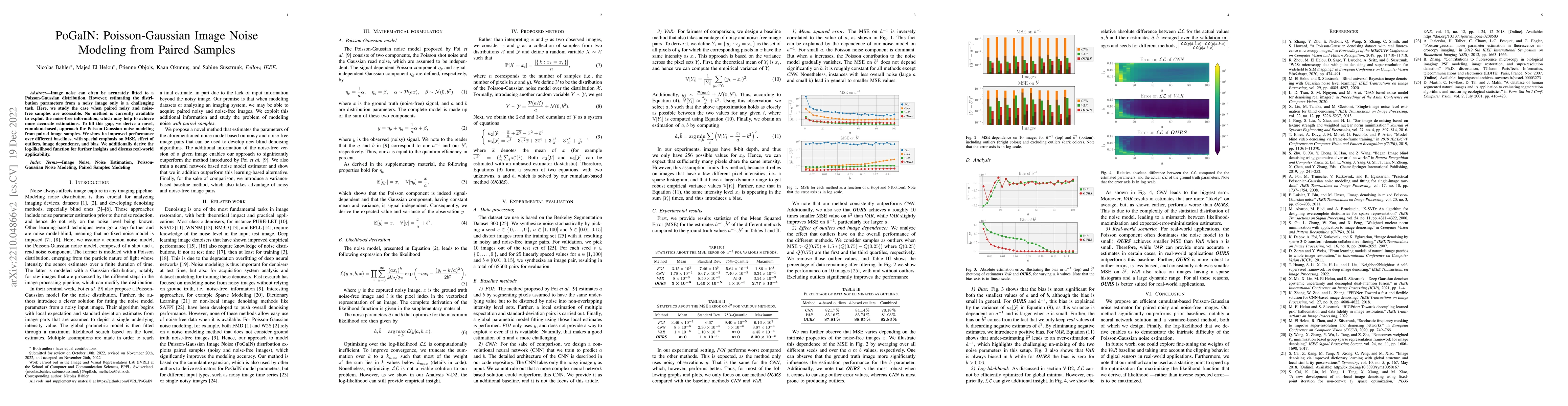 Thumbnail for PoGaIN: Poisson-Gaussian Image Noise Modeling from Paired Samples