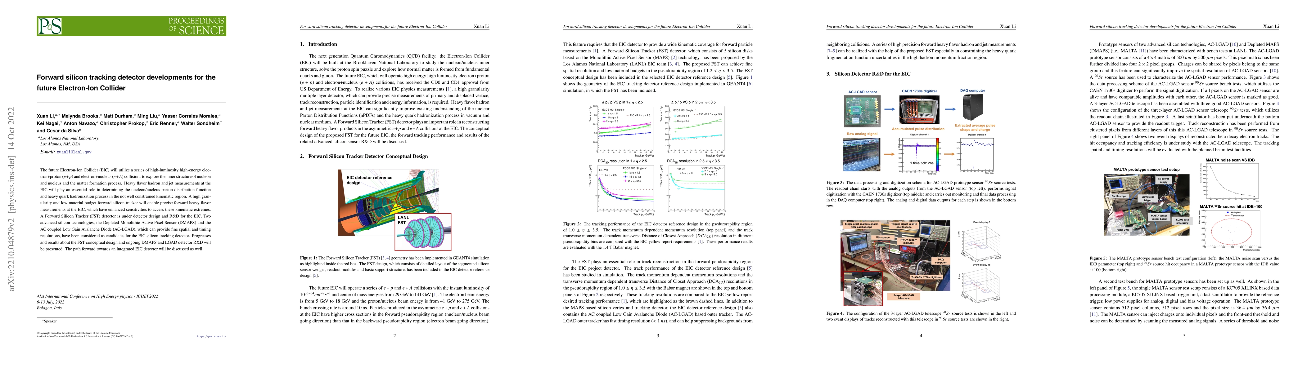 Thumbnail for Forward silicon tracking detector developments for the future
  Electron-Ion Collider