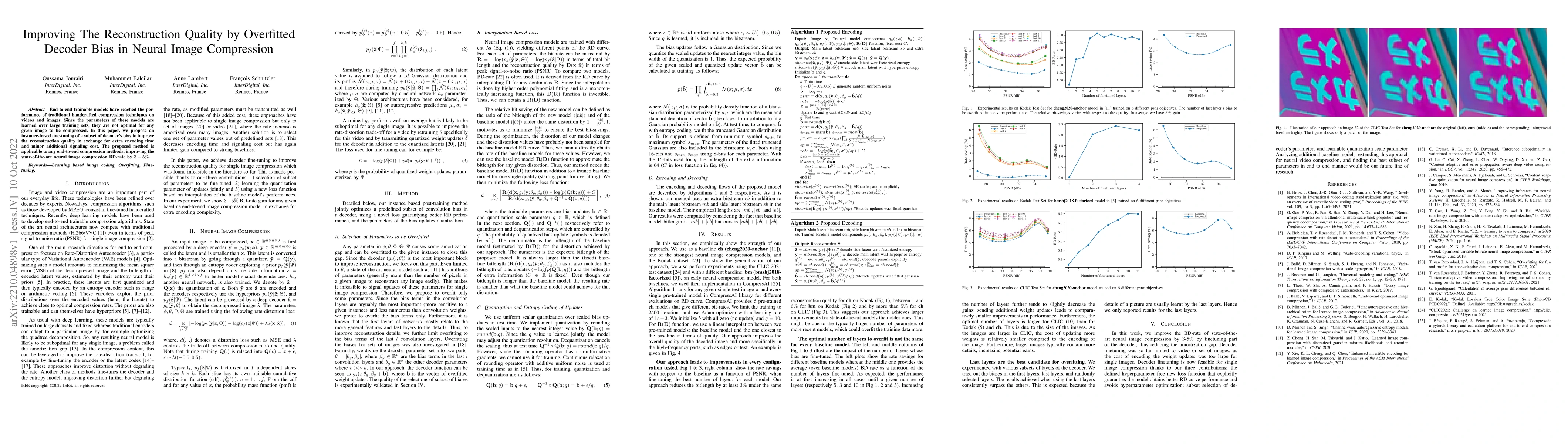 Thumbnail for Improving The Reconstruction Quality by Overfitted Decoder Bias in
  Neural Image Compression