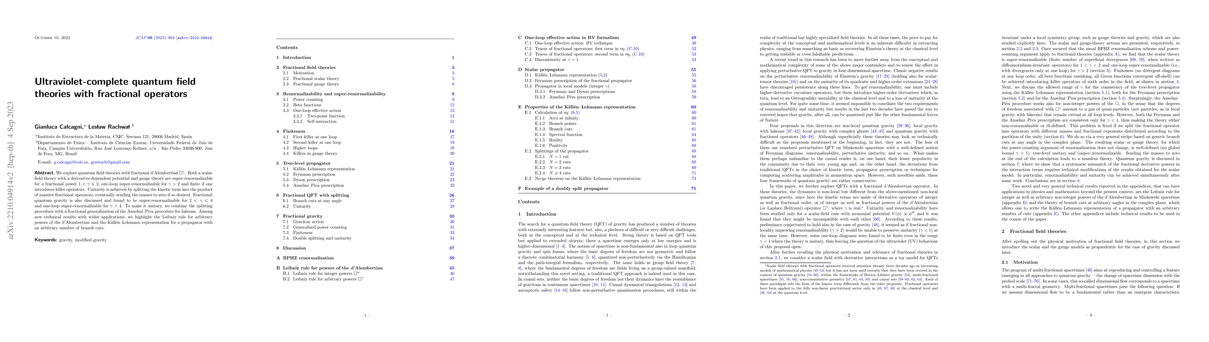 Thumbnail for Ultraviolet-complete quantum field theories with fractional operators