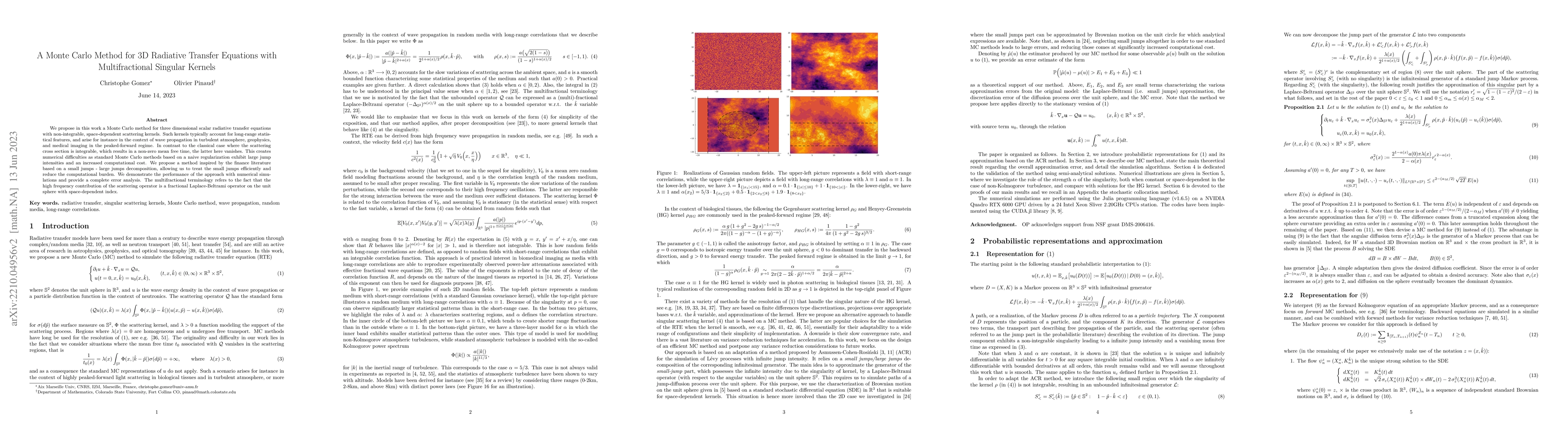 Thumbnail for A Monte Carlo Method for 3D Radiative Transfer Equations with
  Multifractional Singular Kernels